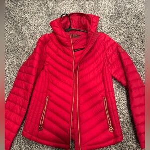 Michael Kors Red Puffer Jacket